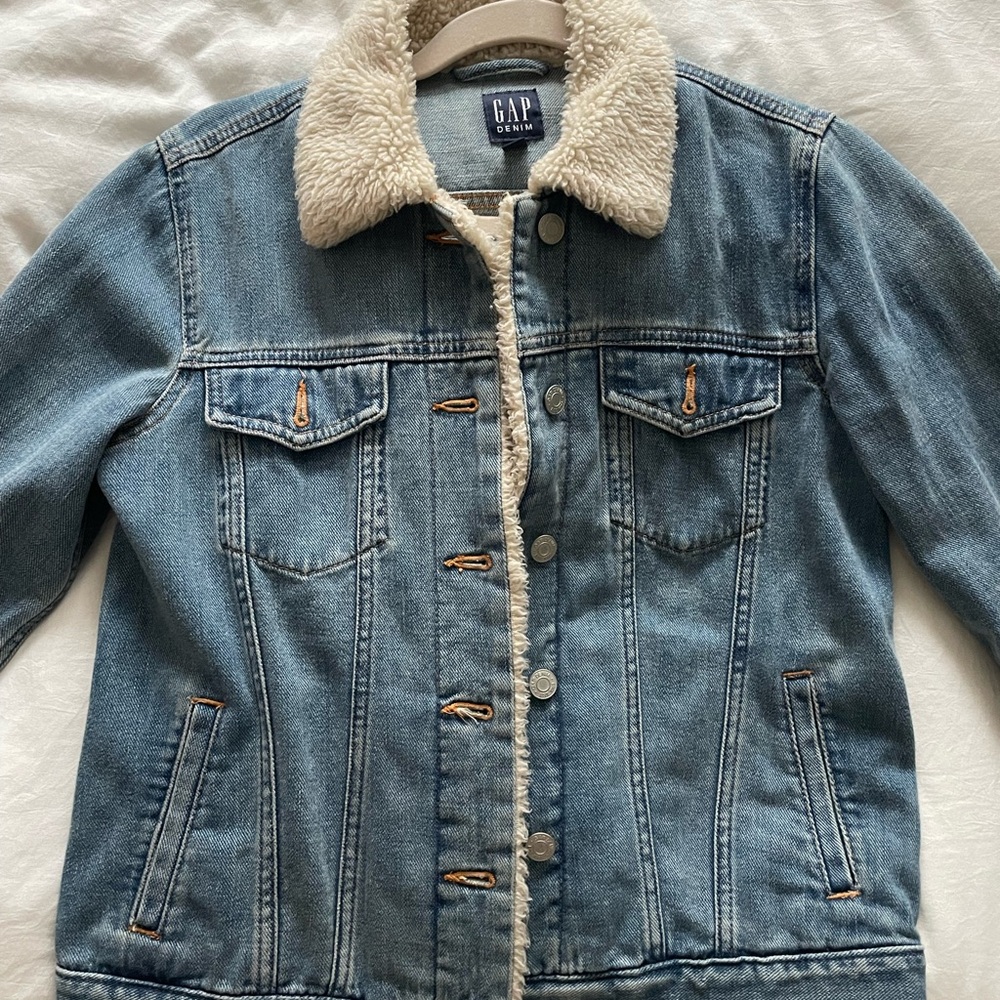 Gap Denim Jacket with Sherpa Lining